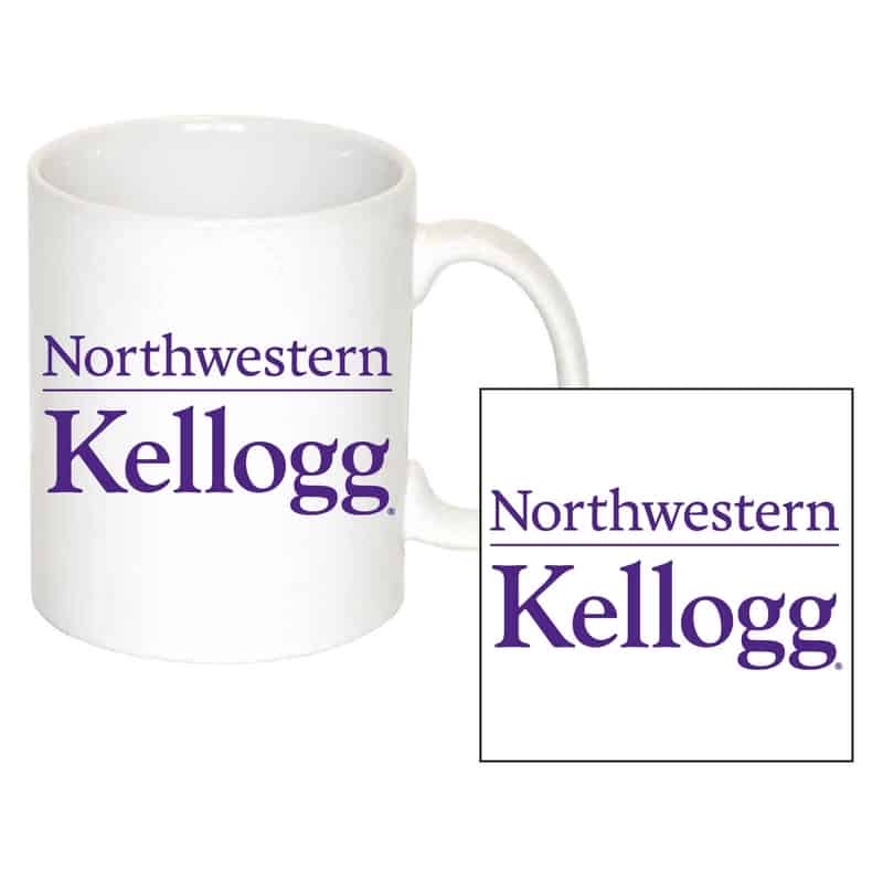 Northwestern University Wildcats 11 oz. White Ceramic Coffee Mug with Kellogg Design