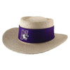 Northwestern University Wildcats Tournament Gambler Hat With Sunblock Lining and Flex-fit Band in Natural Color