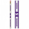 Northwestern Wildcats Wooden Pencil with Stylized N & Northwestern Wildcats Design Pack of 6