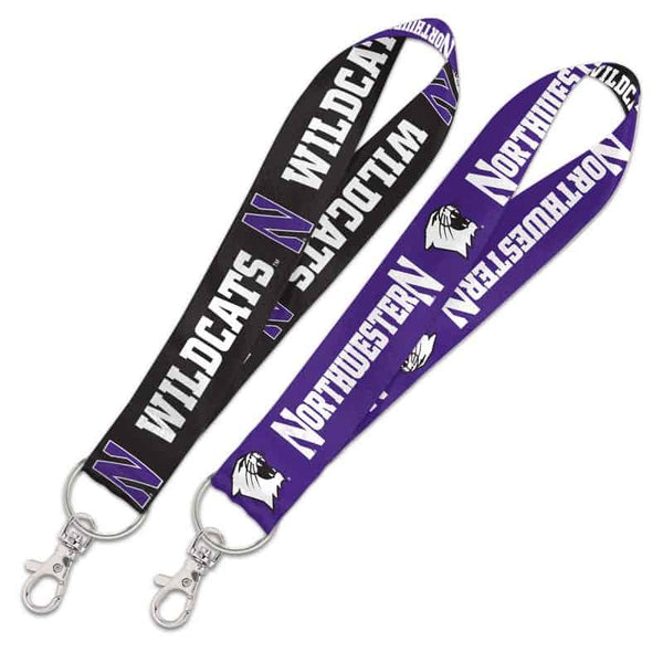 Northwestern Wildcats Full Color Lanyard Key Strap 1"