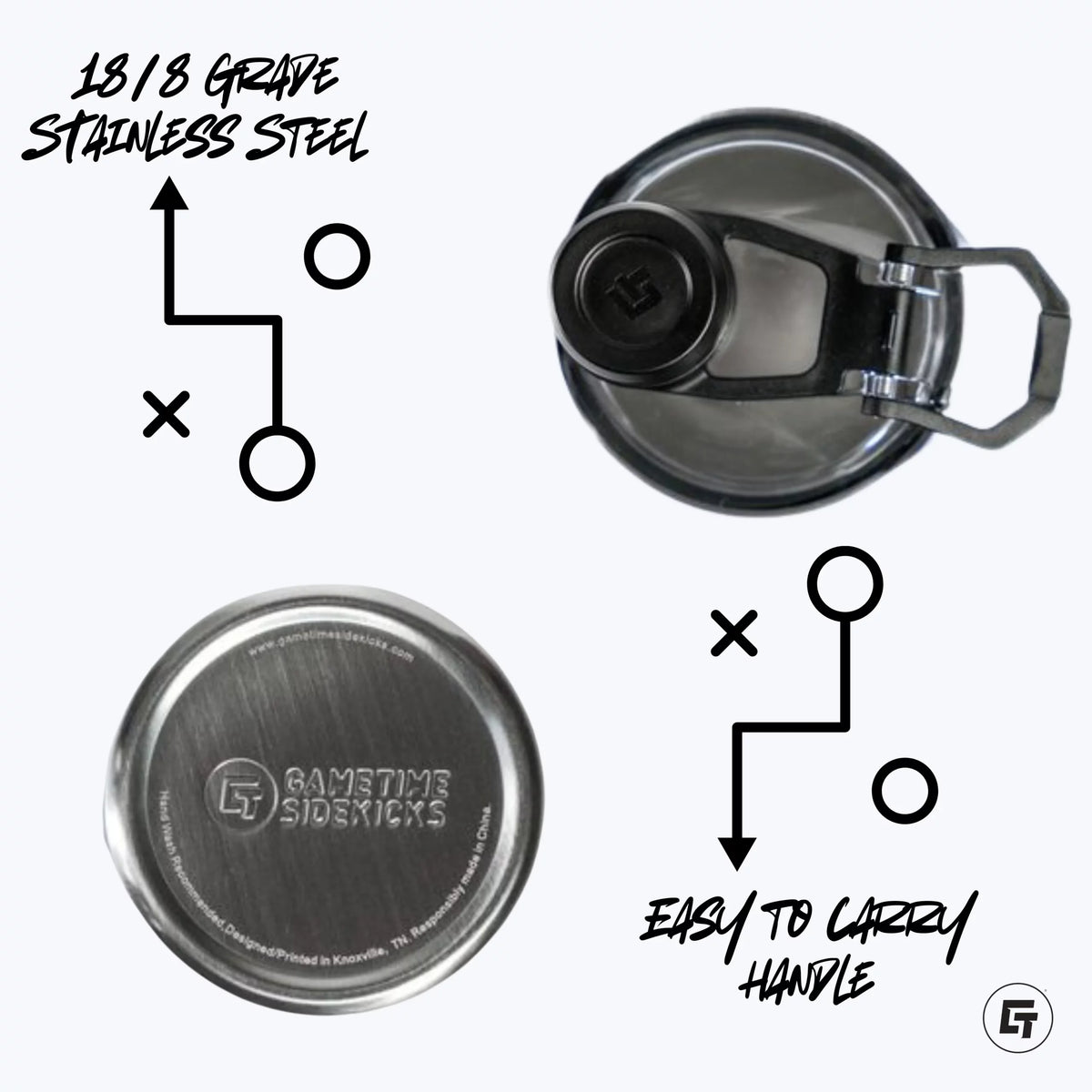 Northwestern University Wildcats Gametime Sidekicks Stainless Steel Shaker4