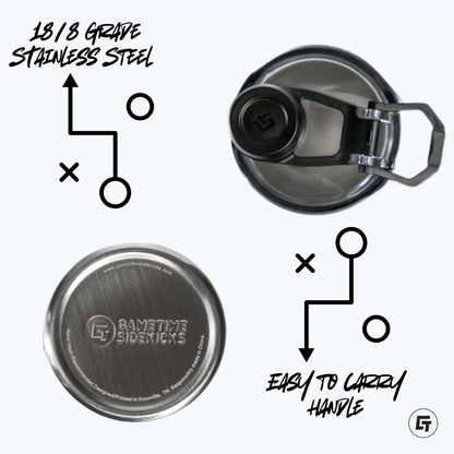 Northwestern University Wildcats Gametime Sidekicks Stainless Steel Shaker4