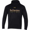 Northwestern University Wildcats Men’s Under Armour Tactical Tech™ Black Hooded Sweatshirt with Northwestern Football Gothic Design