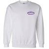 Northwestern University Wildcats Men's White Crewneck Sweatshirt with Left Chest Embroidered Northwestern University Design