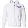 Northwestern University Wildcats Men's White Full-Zip Hooded Sweatshirt with Left Chest Embroidered Northwestern University Design