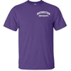 Northwestern University Wildcats Men's Purple Short Sleeve Tee Shirt with Left Chest Embroidered Northwestern University Design