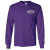 Northwestern University Wildcats Men's Purple Long Sleeve Tee Shirt with Left Chest Embroidered Northwestern University Design