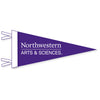 Northwestern Weinberg College of Arts & Sciences Wool Felt Pennant Size Medium 9"X24"