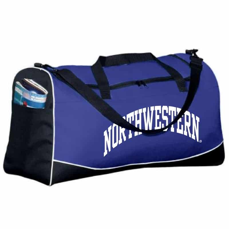 Northwestern University Wildcats Augusta Sportswear Large Purple Tri-Color Sports Bag AS1911