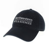 Northwestern University Wildcats Legacy Unconstructed Adjustable Black Hat with Weinberg School of Arts and Sciences Design