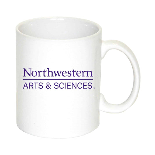 Northwestern University Wildcats 11 oz. White Ceramic Coffee Mug with Arts & Sciences Design