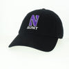 Northwestern University Wildcats Unconstructed Black Cotton Twill Hat with N & Aunt Design