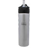 Northwestern I Kellogg Laser Engraved 24 oz. Silver Grip Water Bottle