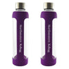 Northwestern I Kellogg Laser Engraved 20 oz. Purple Silicone Wrapped Glass Water Bottle