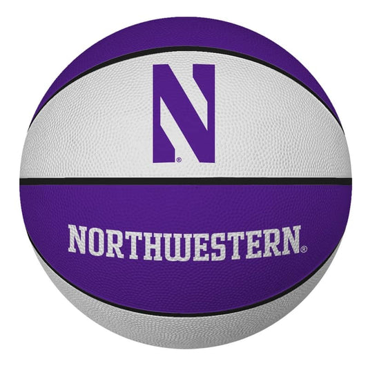 Northwestern University Wildcats 7" Rubber Mini Basketball With N-Cat Design