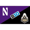 Northwestern University Wildcats 3'X5' House Divided Flag with Purdue Boilermakers