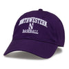 Northwestern University Wildcats Unconstructed Purple Cotton Twill Hat with Softball Design