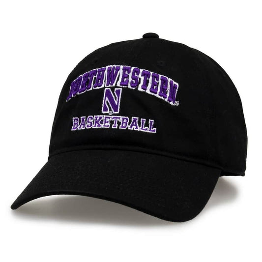 Northwestern University Wildcats Unconstructed Purple Cotton Twill Hat with Basketball Design