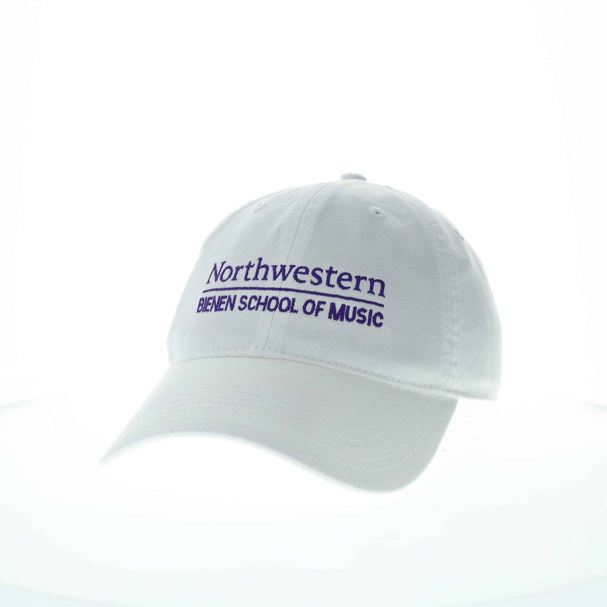 Northwestern University Wildcats Legacy Unconstructed Adjustable White Hat with Bienen School of Music Design