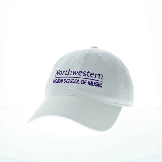 Northwestern University Wildcats Legacy Unconstructed Adjustable White Hat with Bienen School of Music Design