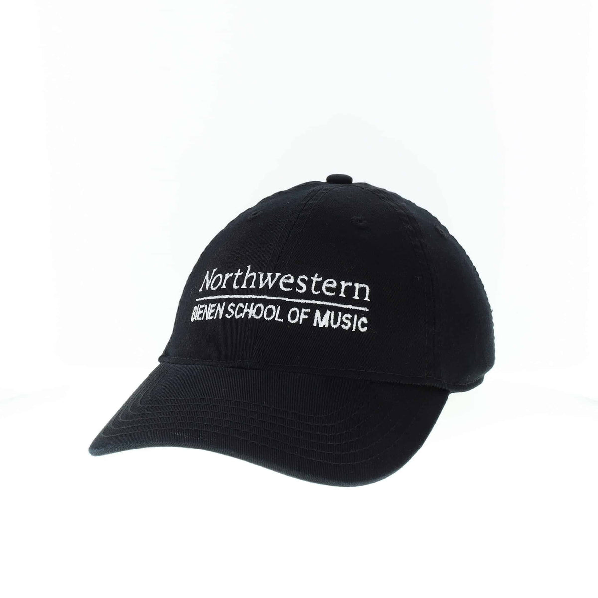 Northwestern University Wildcats Legacy Unconstructed Adjustable Black Hat with Bienen School of Music Design