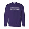 Northwestern University Purple Crewneck Sweatshirt with Bienen School of Music Design