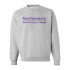 Northwestern University Grey Crewneck Sweatshirt with Bienen School of Music Design