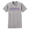 Northwestern University Wildcats Grey Short Sleeve Tee Shirt with Bienen School of Music Design