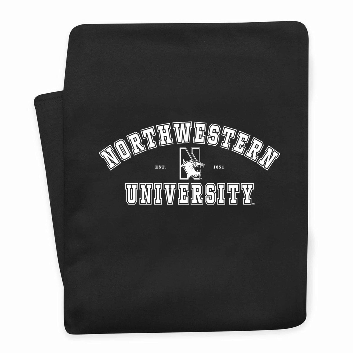 Northwestern University Wildcats Black Pro-Weave® Sweatshirt Blanket