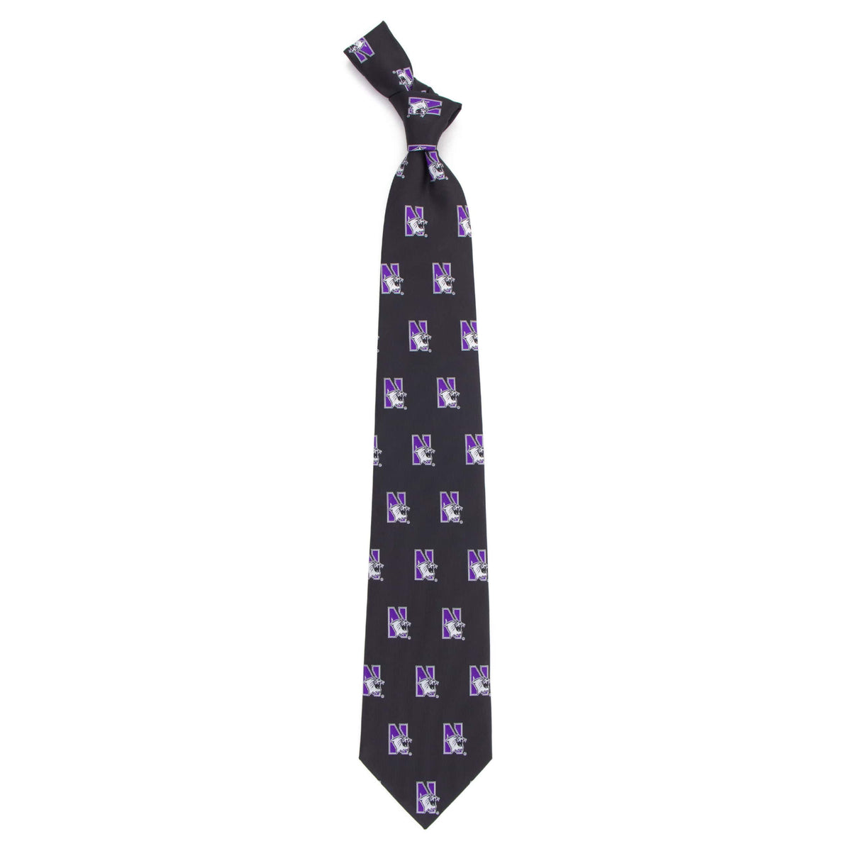 Northwestern University Wildcats Light Purple Rhodes Necktie with Stylized N design
