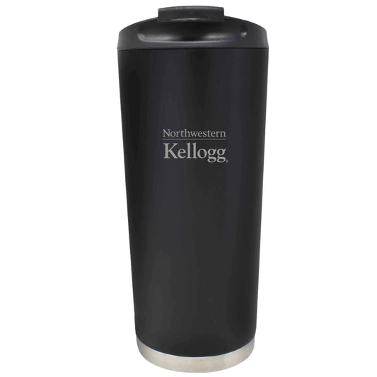 Northwestern Kellogg Laser Engraved Vacuum Insulated 16 oz. Black Tumbler