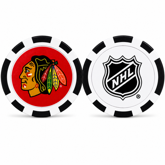 Chicago Blackhawks Poker Chip Golf Ball Marker – NHL Golf Accessory