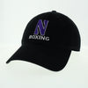 Northwestern University Wildcats Unconstructed Black Cotton Twill Hat with N & Boxing Design