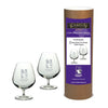 Northwestern University Wildcats 21 oz. Deep Etched Traditional Brandy Snifter Glasses with N-Cat Design - Set of Two