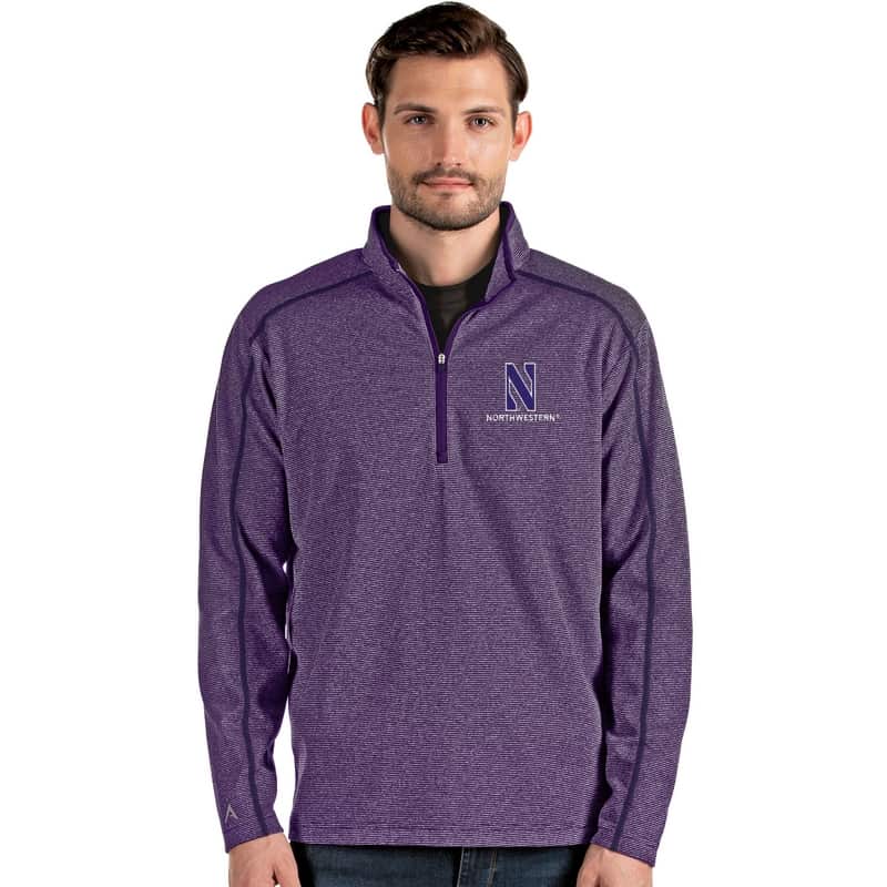 Northwestern University Wildcats Antigua Men's Brawn Purple 1/4 Zip