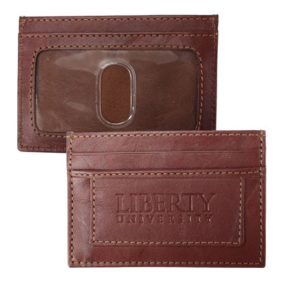 Northwestern University Wildcats Black Onyx Sierra Genuine Leather Card Holder