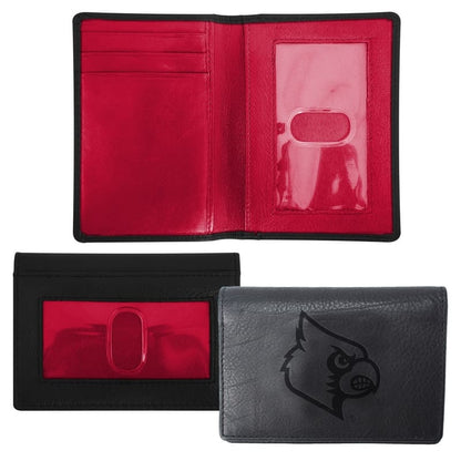 Northwestern University Wildcats Black/Purple Color Block Leather ID Wallet