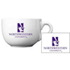 Northwestern University Wildcats 24 oz. White Latte/Soup Ceramic Mug with "N-Cat Northwestern University" Design