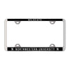 Northwestern University Wildcats CB-50 Chrome & Black Laser Engraved License Plate Frame with "Wildcats & Northwestern University" Design