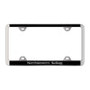 Northwestern I Kellogg CB-50 Series Laser Engraved Two Tone Chrome/Black License Plate Frame