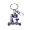 Northwestern University Wildcats Pewter Key Chain with N-Cat over Northwestern Design