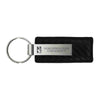 Northwestern University Wildcats Laser Engraved Black Leather & Metal Keychain with N-Cat & Northwestern University Design