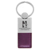 Northwestern University Wildcats Laser Engraved Purple Leather Keychain with N-Cat & Northwestern University Design