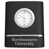 Northwestern University Wildcats Laser Engraved Black Trillium Two-Toned Desk Clock