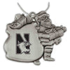 Northwestern University Wildcats Pewter Santa Ornament with N-Cat Design