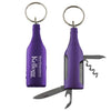 Northwestern University Wildcats Laser Engraved Purple Bottle Shaped Multi-Tool Wine Opener Key Chain with Kellogg Design