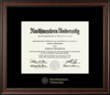 Northwestern University Wildcats Silver Embossed Diploma Frame in Studio with a black mat