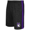Northwestern University Wildcats Men's Colosseum Black / Purple Festivus Short with N-Cat Design