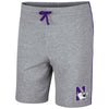 Northwestern University Wildcats Men's Colosseum Heather Grey Dwyer Short with N-Cat Design