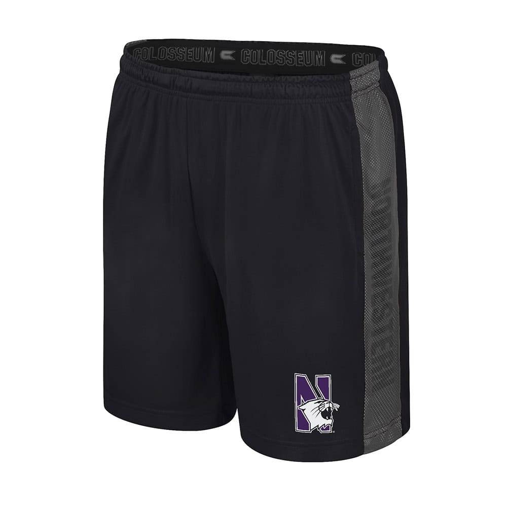 Northwestern University Wildcats Colosseum Men's Smach Talk Black Shorts